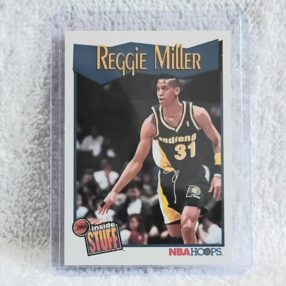 5/$20 Mint 1991 NBA Hoops Reggie Miller Inside Stuff NBA Card 303!!